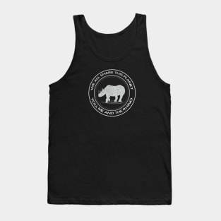 We All Share This Planet - You, Me and the Rhino - animal design Tank Top